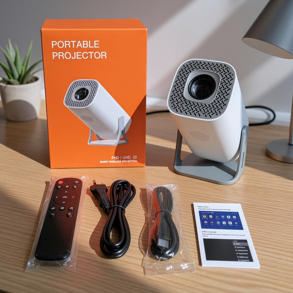 MORPELA S40 Ultra HD 4K Smart Projector | Android TV | WiFi 6 | Bluetooth | 180° Rotatable | 130" Display
