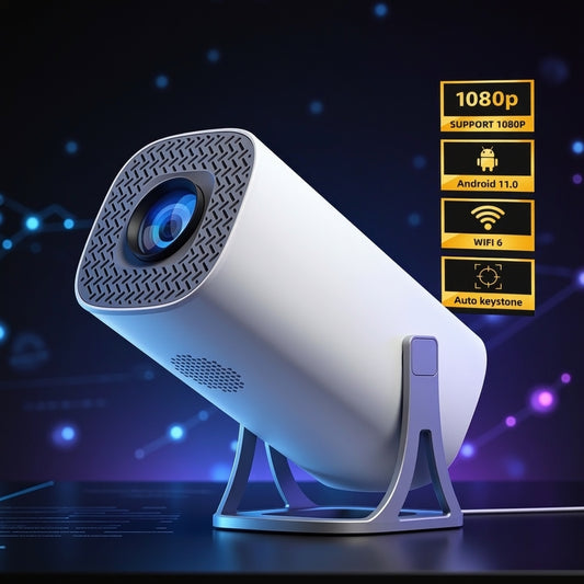 MORPELA S40 Ultra HD 4K Smart Projector | Android TV | WiFi 6 | Bluetooth | 180° Rotatable | 130" Display