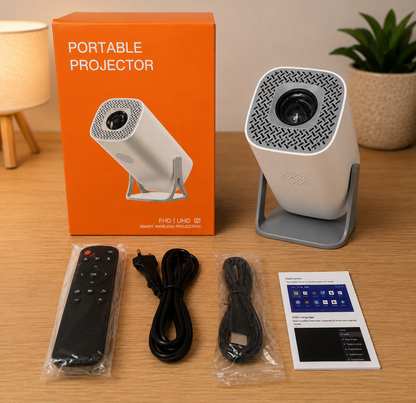 MORPELA S40 Ultra HD 4K Smart Projector | Android TV | WiFi 6 | Bluetooth | 180° Rotatable | 130" Display
